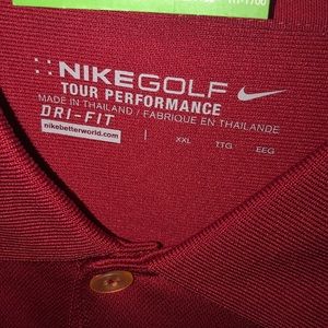Mens Nike red polo